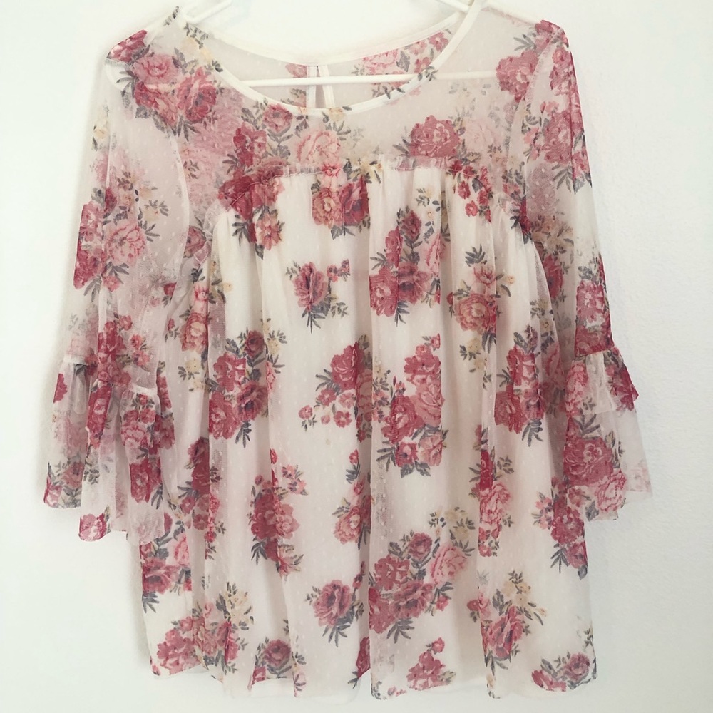 Floral Ruffle Shirt